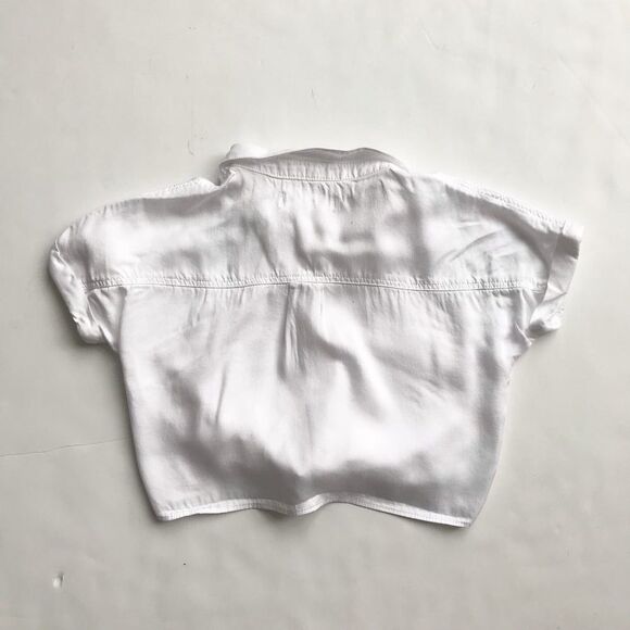 Zara white button up knit blouse EUC 6Y - Picture 5 of 5